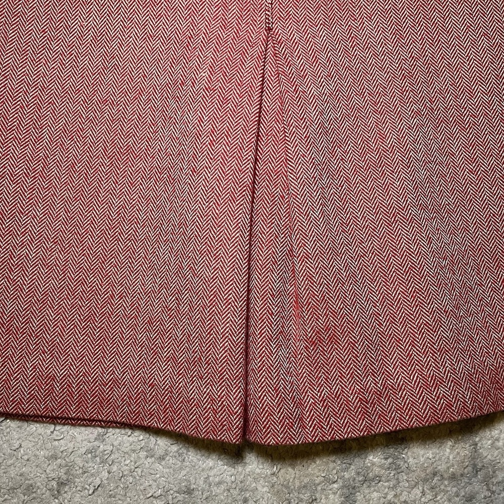 Tommy Jeans Hilfiger Red Lined Mini Skirt Y2K 2003 Sz 16 (28") Preppy Academia - Picture 4 of 10